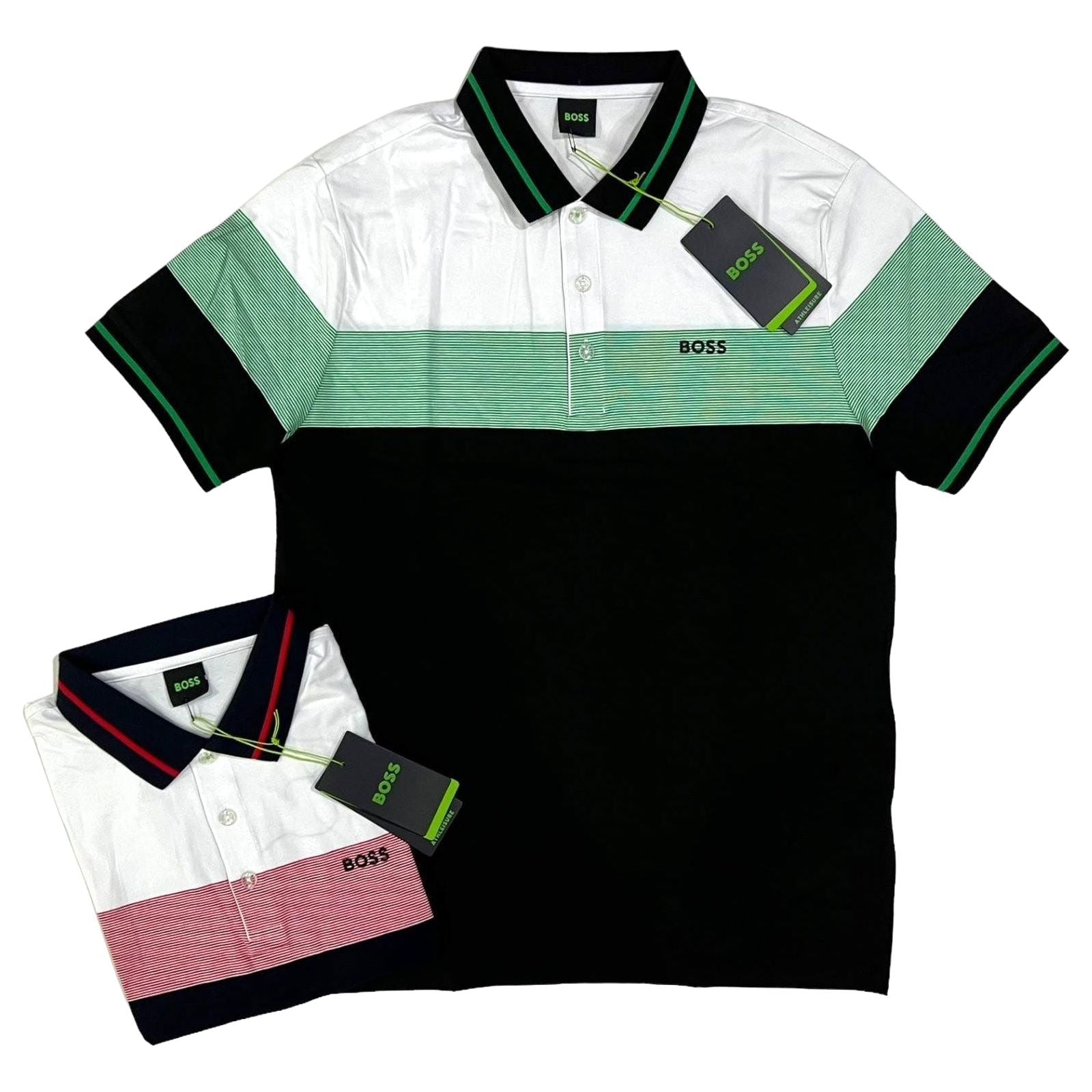 Polo BOSS con Bloques de Color y Cuello Deportivo en Contraste - Aroma Negocio